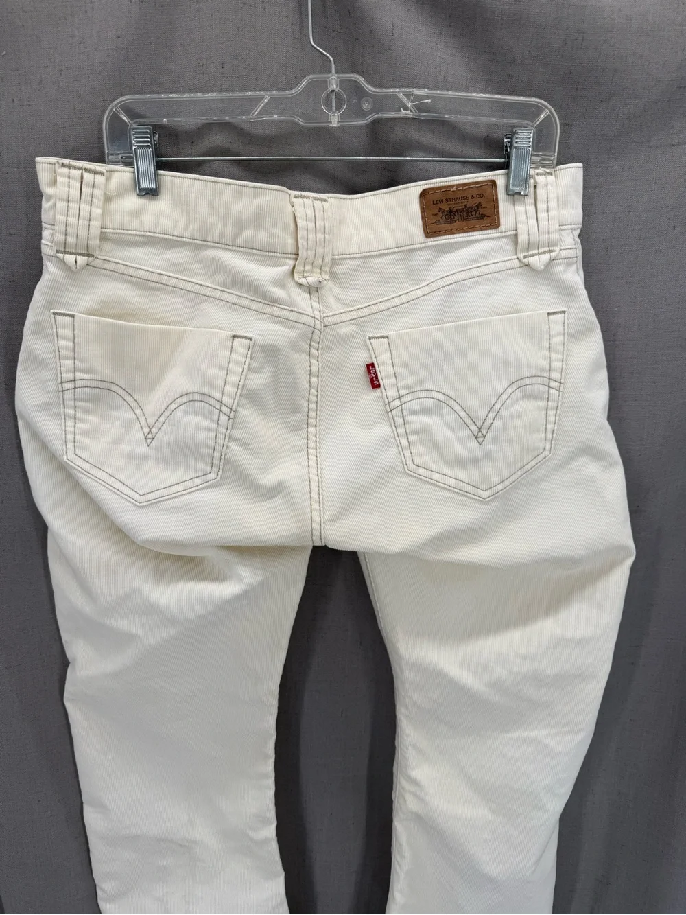 Levi’s Vintage Y2K 504 Slouch Flare White Corduroy Low Rise Jeans 13M